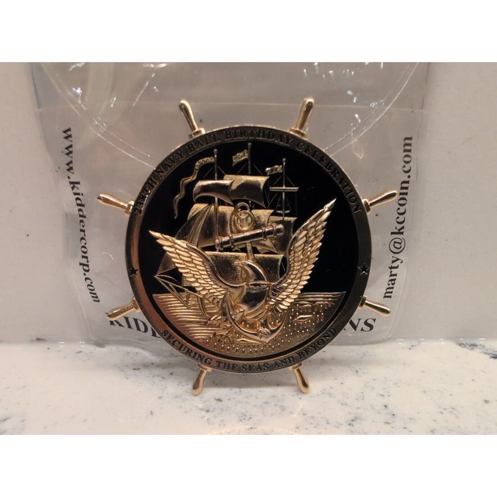US Navy Challenge Coin 238th Anniversary Ball Ships Wheel